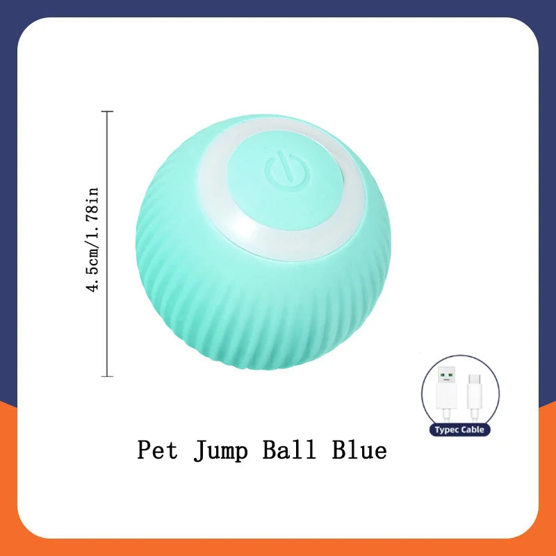 Smart Interactive Pet Toy Ball – USB Rechargeable Automatic Bouncing Ball for Dogs & Cats