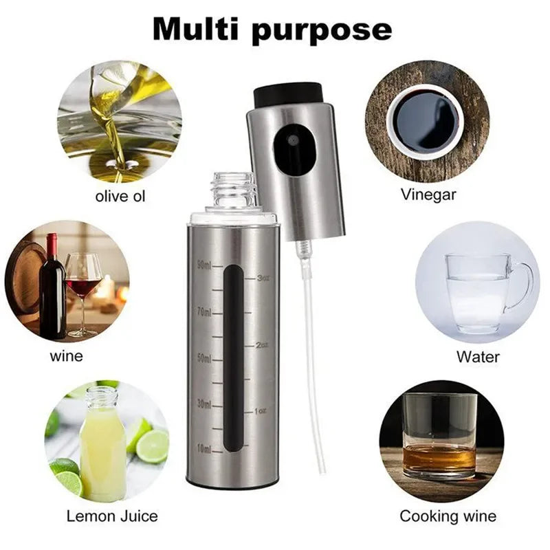 Healthy Cooking Oil Sprayer – 304 Stainless Steel Olive Oil & Vinegar Spray Bottle for BBQ & Kitchen Use