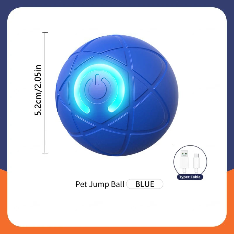 Smart Interactive Pet Toy Ball – USB Rechargeable Automatic Bouncing Ball for Dogs & Cats