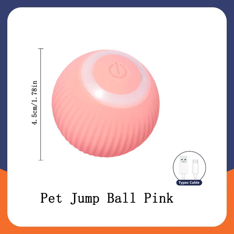 Smart Interactive Pet Toy Ball – USB Rechargeable Automatic Bouncing Ball for Dogs & Cats