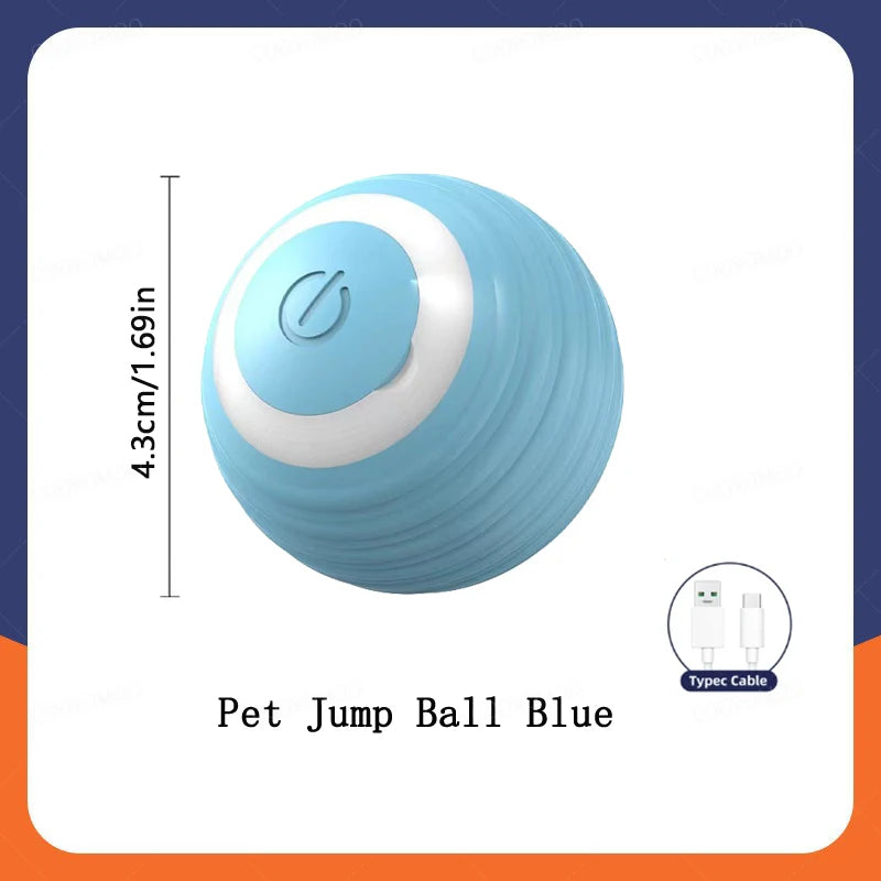 Smart Interactive Pet Toy Ball – USB Rechargeable Automatic Bouncing Ball for Dogs & Cats