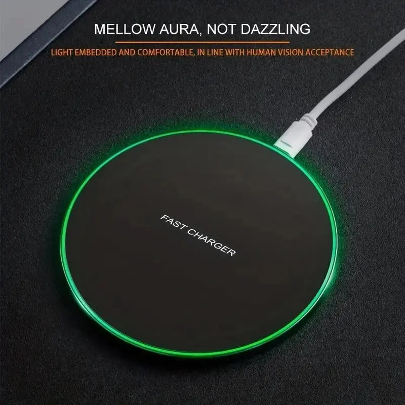 30W Fast Wireless Charger Pad – Qi Charging Dock for iPhone 15/14/13/12 Pro Max, Samsung S23/S22, Xiaomi, Huawei