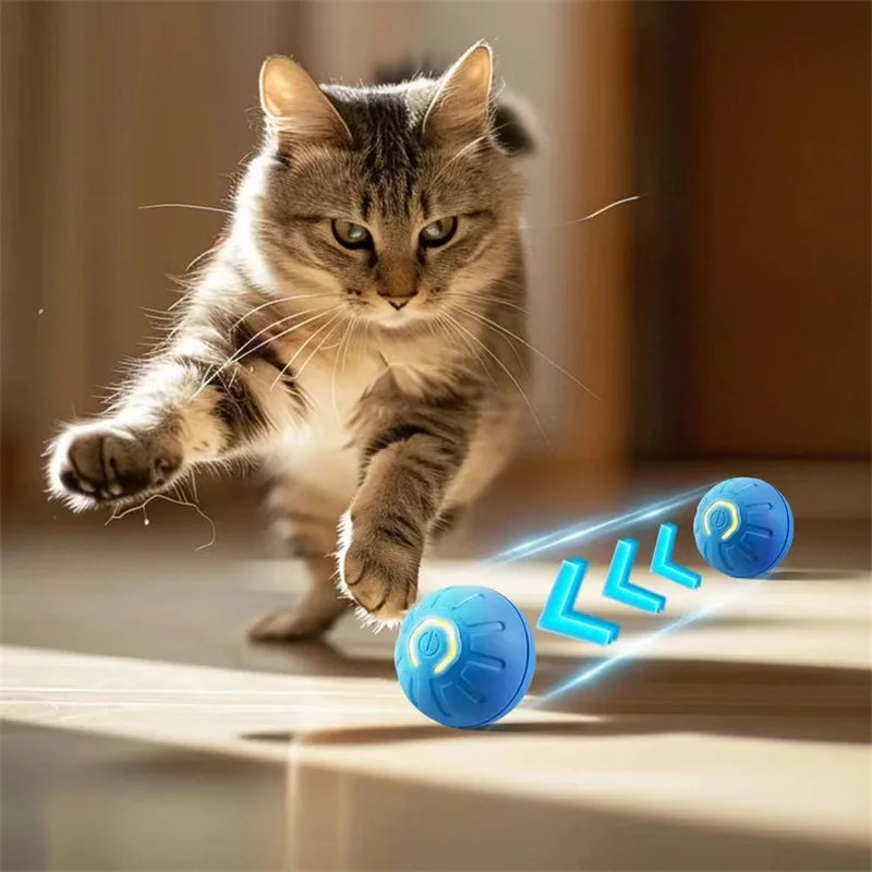 Smart Interactive Pet Toy Ball – USB Rechargeable Automatic Bouncing Ball for Dogs & Cats