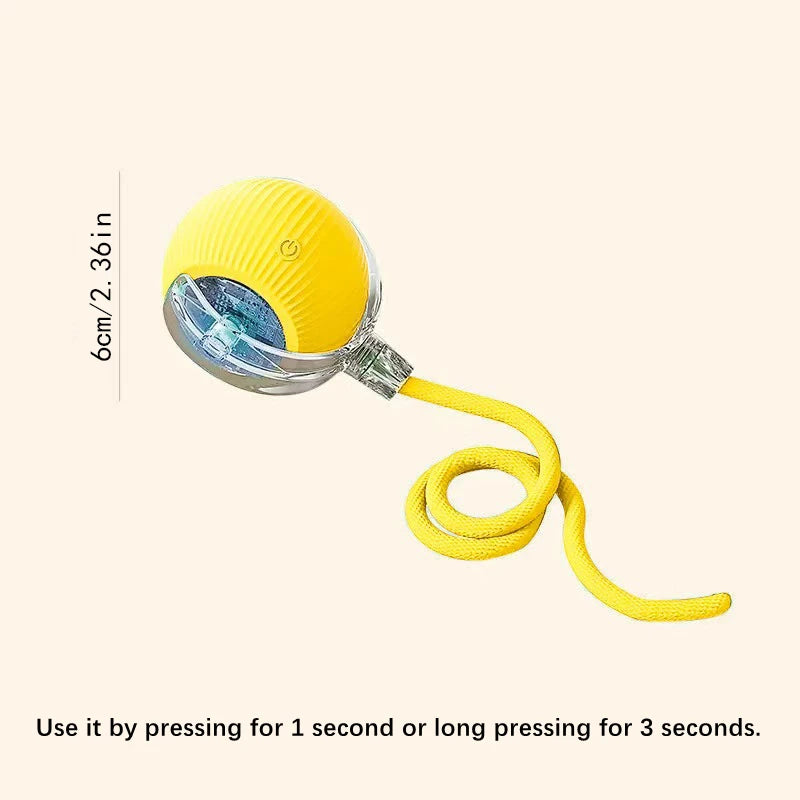 Smart Interactive Pet Toy Ball – USB Rechargeable Automatic Bouncing Ball for Dogs & Cats