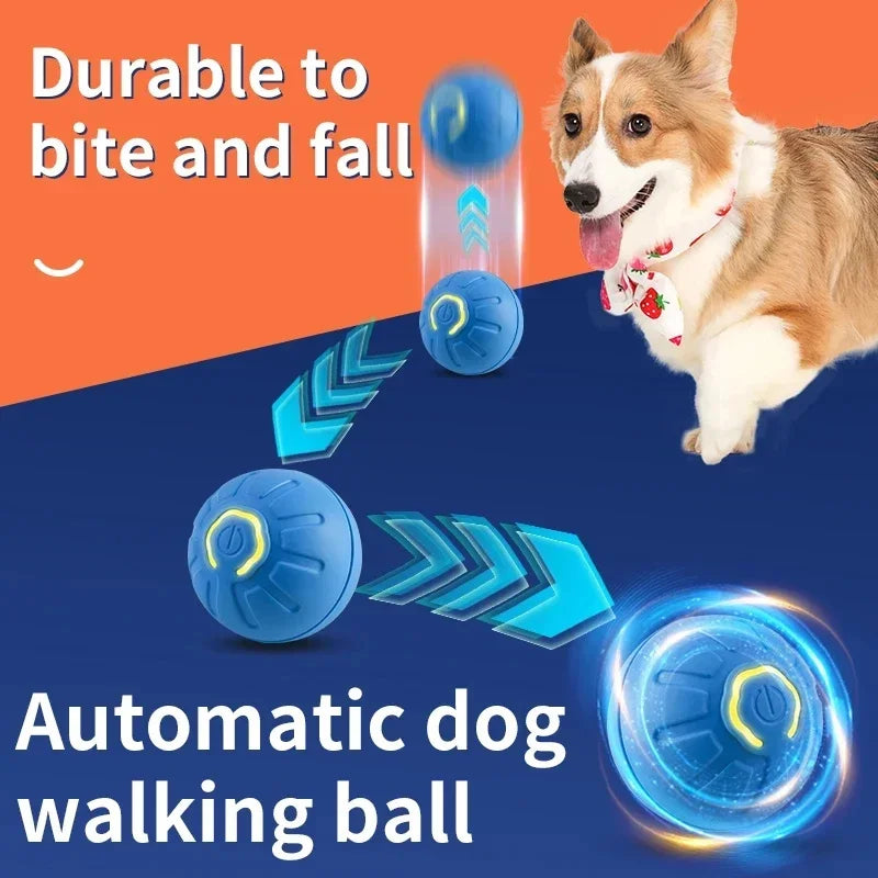 Smart Interactive Pet Toy Ball – USB Rechargeable Automatic Bouncing Ball for Dogs & Cats