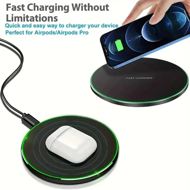30W Fast Wireless Charger Pad – Qi Charging Dock for iPhone 15/14/13/12 Pro Max, Samsung S23/S22, Xiaomi, Huawei