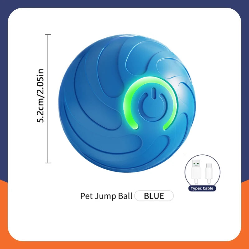 Smart Interactive Pet Toy Ball – USB Rechargeable Automatic Bouncing Ball for Dogs & Cats
