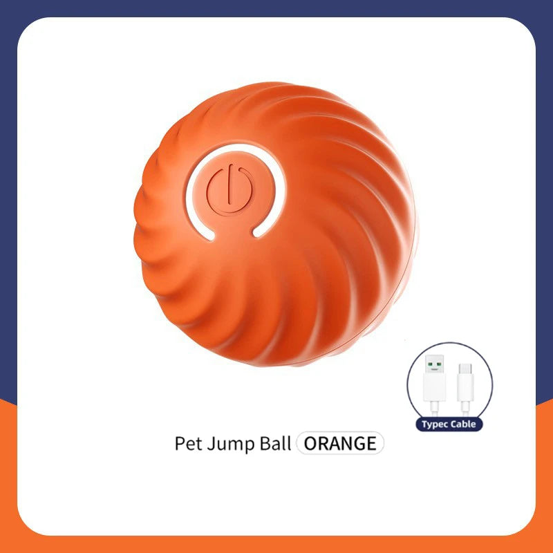 Smart Interactive Pet Toy Ball – USB Rechargeable Automatic Bouncing Ball for Dogs & Cats