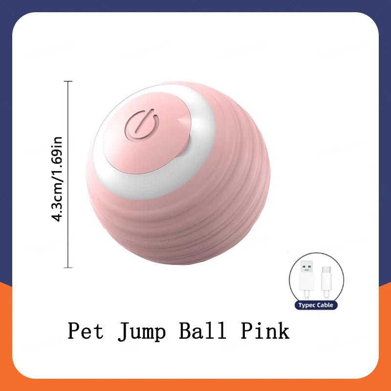 Smart Interactive Pet Toy Ball – USB Rechargeable Automatic Bouncing Ball for Dogs & Cats