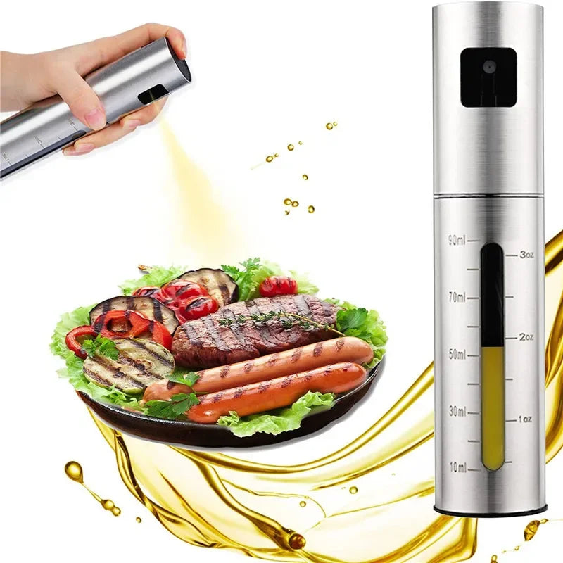 Healthy Cooking Oil Sprayer – 304 Stainless Steel Olive Oil & Vinegar Spray Bottle for BBQ & Kitchen Use