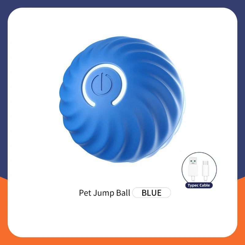 Smart Interactive Pet Toy Ball – USB Rechargeable Automatic Bouncing Ball for Dogs & Cats